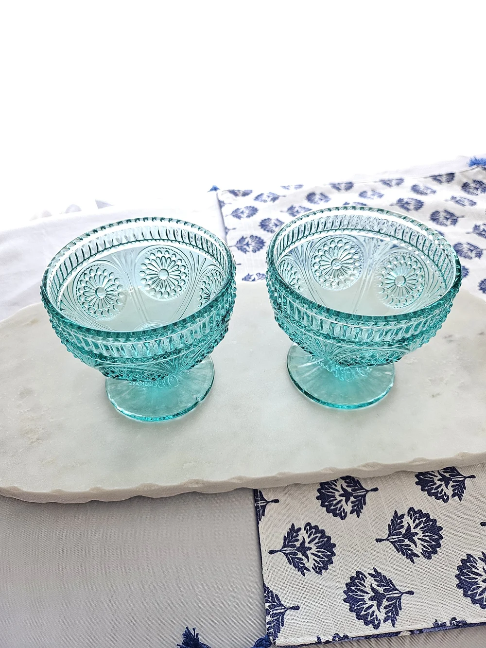 The Pioneer Woman Adeline Turquoise Footed Sundae Cups Set Of 2